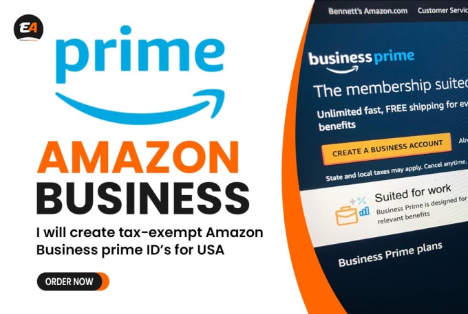 Gig Preview - Set up an amazon business prime tax free account in the USA and UK