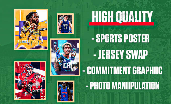 Bestseller - make you a great sports graphic, committed edit ,jersey swap