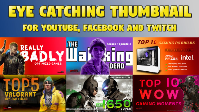 Gig Preview - Design a viral gaming youtube thumbnail for you