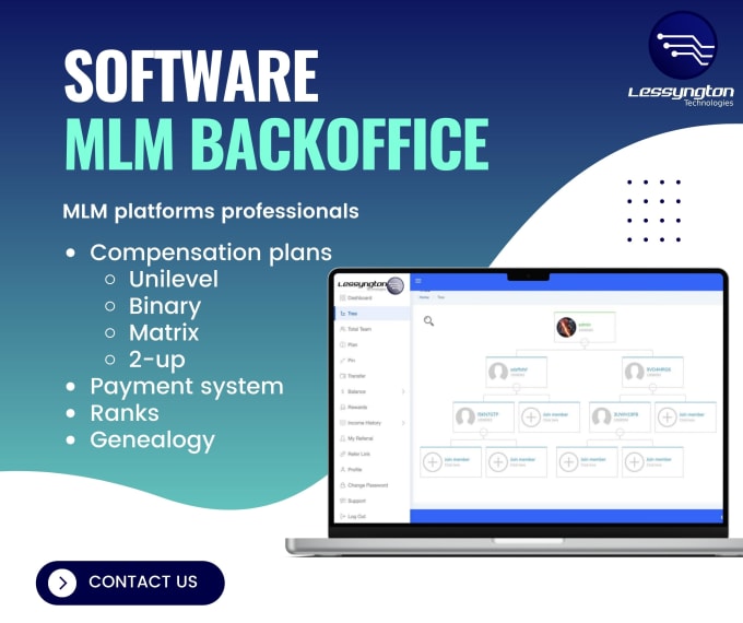 Gig Preview - Create a custom MLM multilevel backoffice for your company