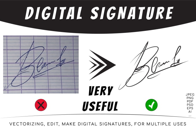 Gig Preview - Turn your handwritten signature into a digital signature