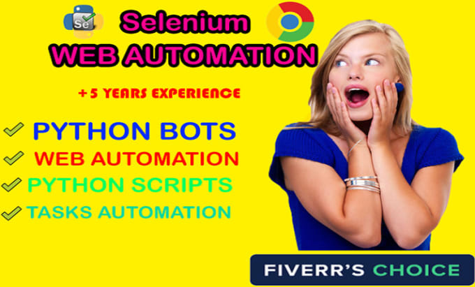 Gig Preview - Create bots, browser automation with selenium