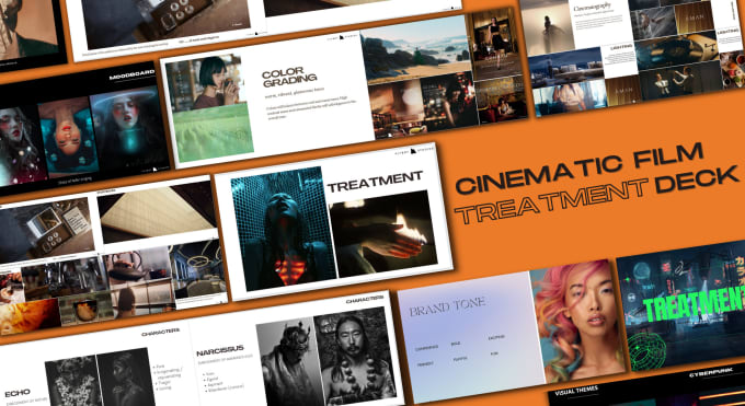 Gig Preview - Create a cinematic treatment deck for tv shows, film, commercial