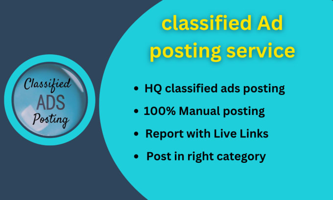 Gig Preview - Manually post classified ads on top classified ad posting sites