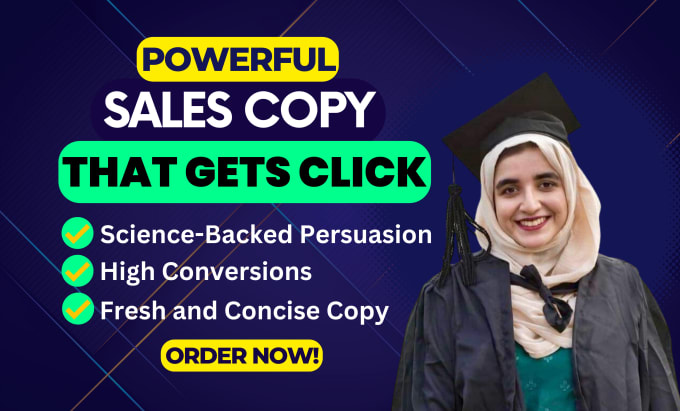 Gig Preview - Do high converting landing page copywriting and sales page copywriting