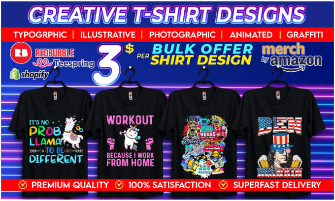 Bestseller - create on request graphics t shirt design and bulk t shirt design