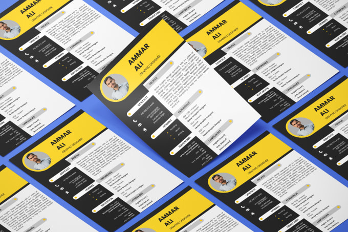 Gig Preview - Do professional cv, resume design using ps, ai, id, word, canva