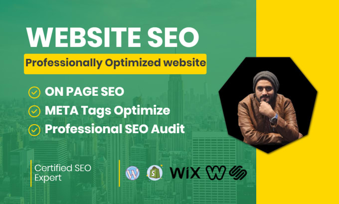 Gig Preview - Optimize website onpage technical SEO service shopify wordpress wix squarespace