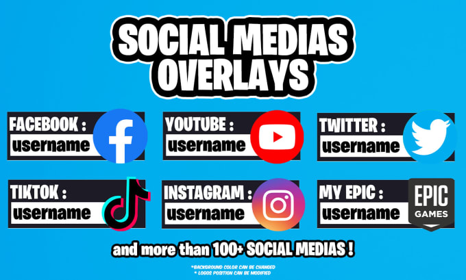 Gig Preview - Create social medias overlays for your livestreams