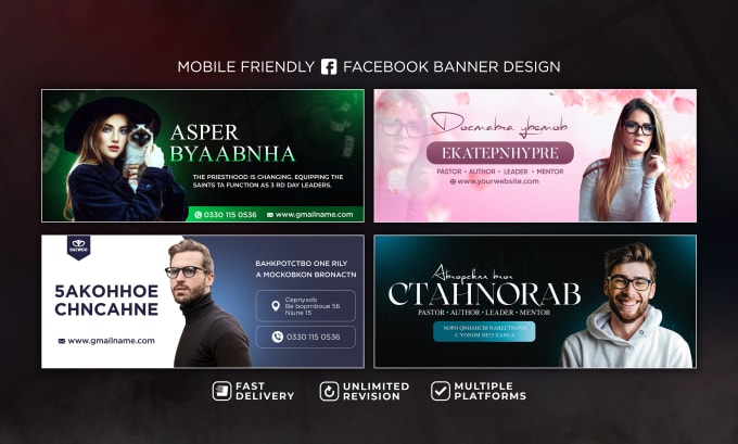 Gig Preview - Design mobile friendly facebook banner or channel art