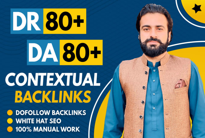 Gig Preview - Do high authority moz da ahrefs DR 80 plus SEO dofollow contextual backlinks