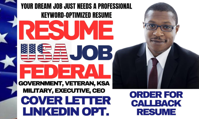 Gig Preview - Create 24hrs federal resume, veteran, USA job, ksa, government, military, ecqs