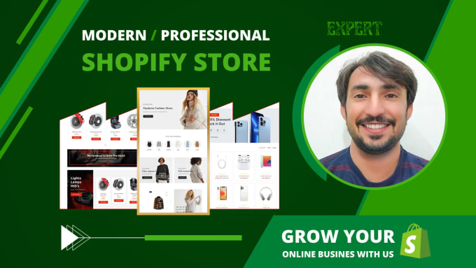 Gig Preview - Design modern and professional shopify store, custom template, fix shopify bugs