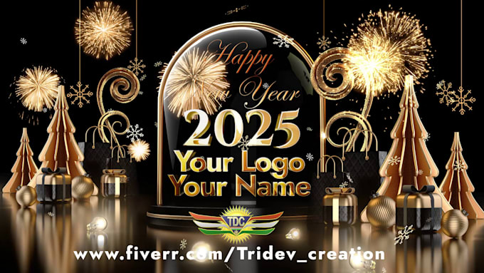 Gig Preview - Create the best happy new year 2025 video wish animation