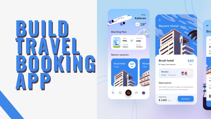 Gig Preview - Build travel booking app, flight booking app, taxi booking app, travel app