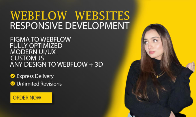 Gig Preview - Do figma to responsive webflow website design and 3d webflow animations