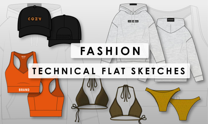 Gig Preview - Make fashion technical flat drawings cad sketches