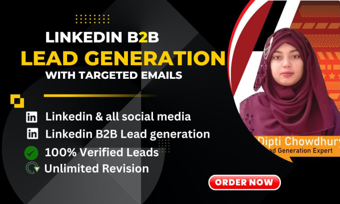 Gig Preview - Do linkedin b2b lead generation and email list building for any industry