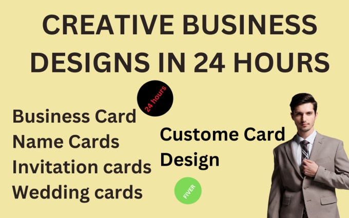 Gig Preview - Design professional business, name, event cards in 24 hours