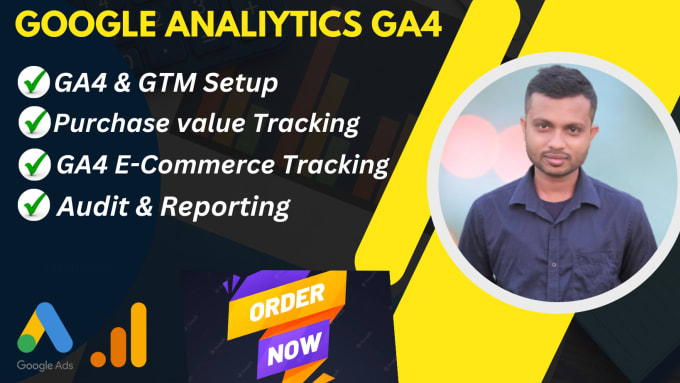 Gig Preview - Fix or setup google analytics 4, ga4 ecommerce tracking, conversion tracking GTM