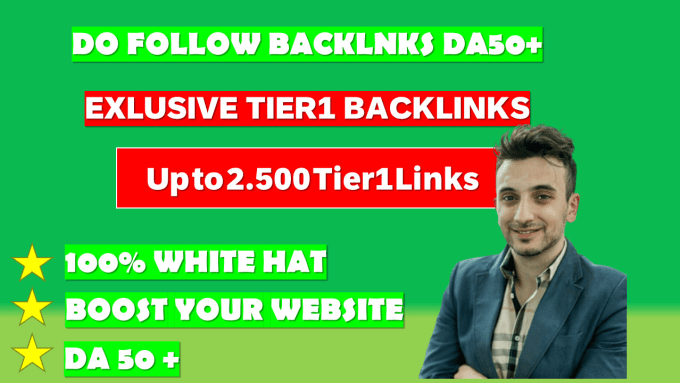 Gig Preview - Create tier1 dofollow SEO backlinks white hat