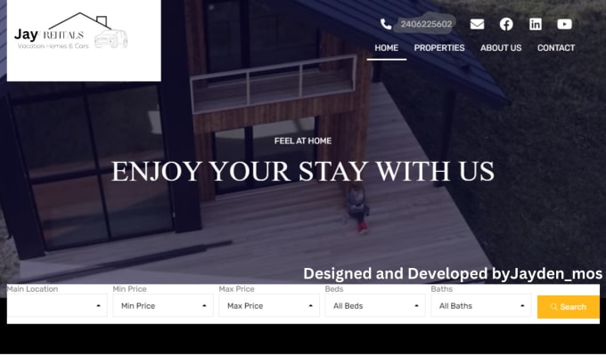 Gig Preview - Design short term rental, vacation rental website