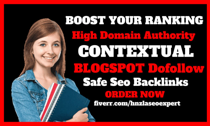 Gig Preview - Do high da contextual blogspot dofollow safe SEO backlinks