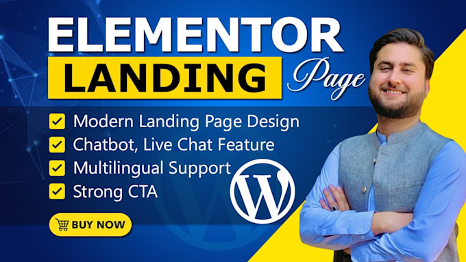 Gig Preview - Create professional wordpress website, elementor landing page, website design