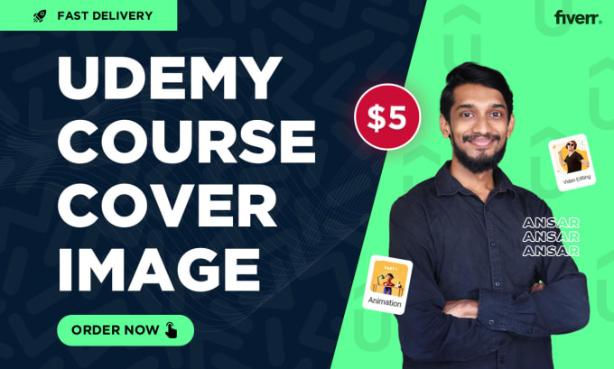 Gig Preview - Design stunning udemy course cover image and udemy thumbnail