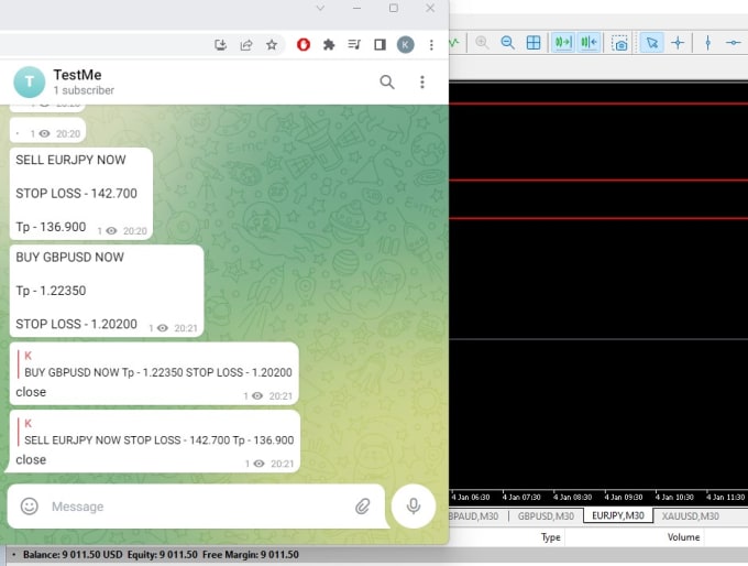 Gig Preview - Create a trade copier from telegram to metatrader 5