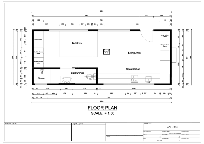 Gig Preview - Be your architect draftsman for house plans, 2d floor plan