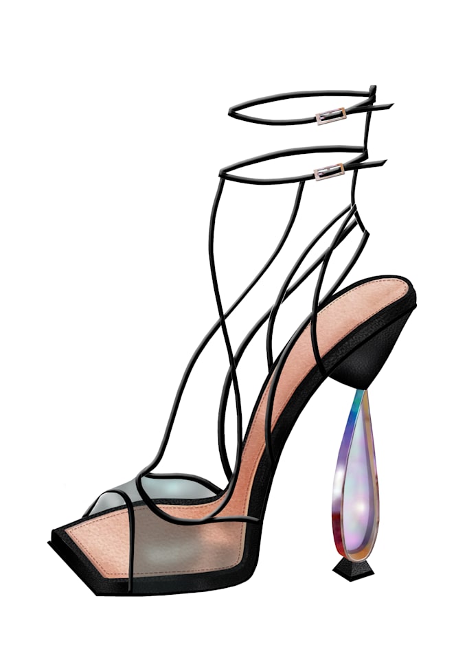 Gig Preview - Design women footwear, sneakers and footwear illustration