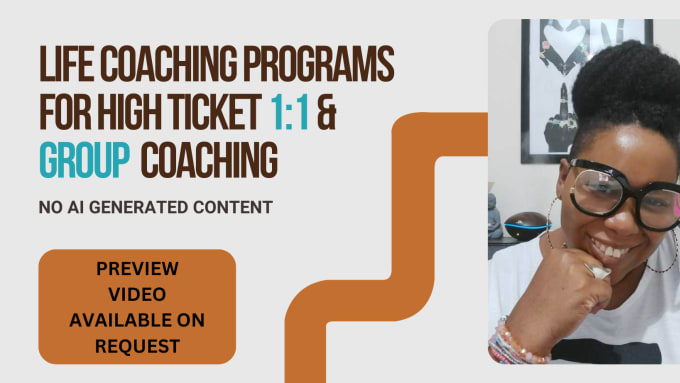 Gig Preview - Provide all of my life and business coaching content