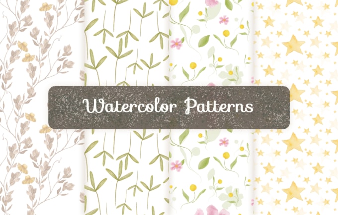 Gig Preview - Create illustration watercolor patterns