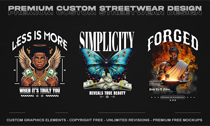 Gig Preview - Do custom streetwear t shirt designs for your clothing brand