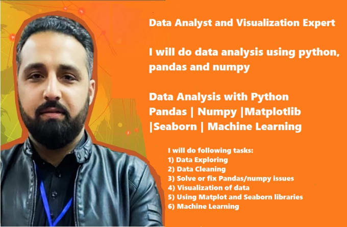 Gig Preview - Data analysis in python pandas , numpy, and matplotlib