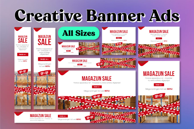 Gig Preview - Design creative banners and ad campaigns all sizes