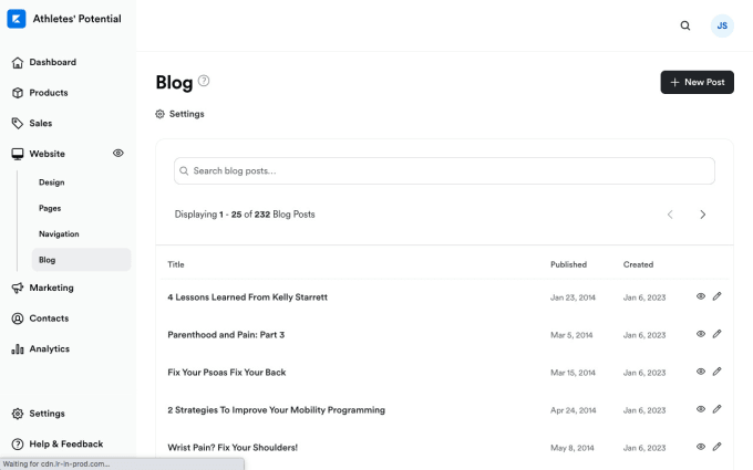 Gig Preview - Migrate wp blog posts, events, client stories to kajabi