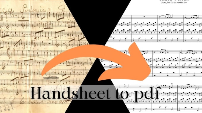 Gig Preview - Digitize your handwritten sheet music to a pdf file