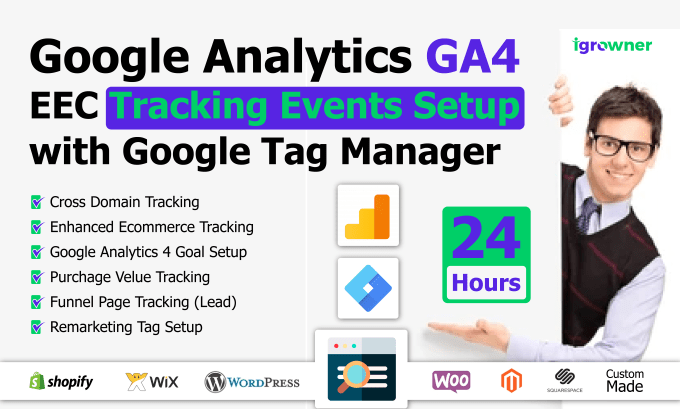 Gig Preview - Setup google analytics 4 ga4 server side tracking, ecommerce conversion tracking