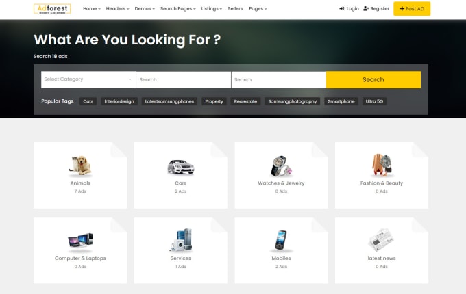 Gig Preview - Develop a classified ads listing website in wordpress