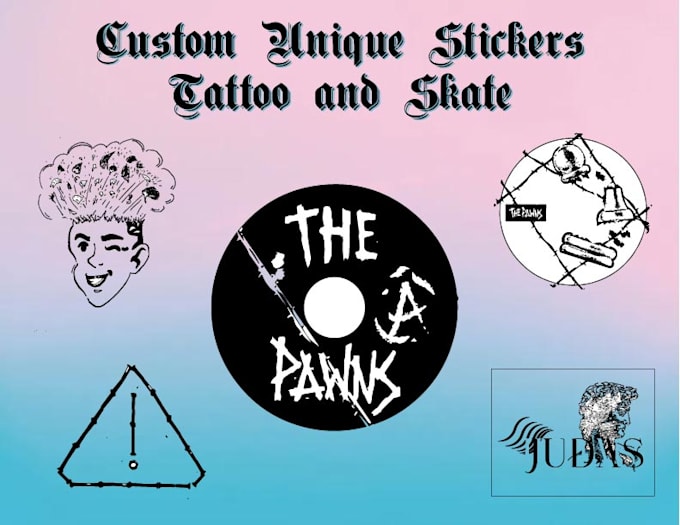 Gig Preview - Design unique custom skate and tattoo stickers