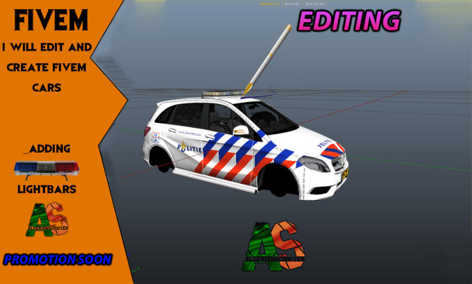 Gig Preview - Create andedit emergency cars on fivem add lightbars