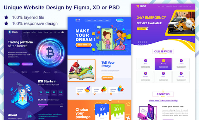 Bestseller - do awesome figma website design, figma UI UX design, figma design website mockup