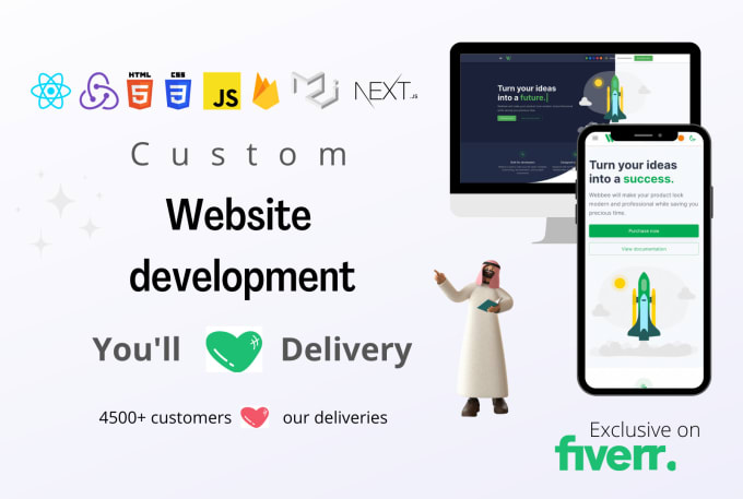 Gig Preview - Our agency will build a modern, bubble mvp startup website  business, saas website flutterflow