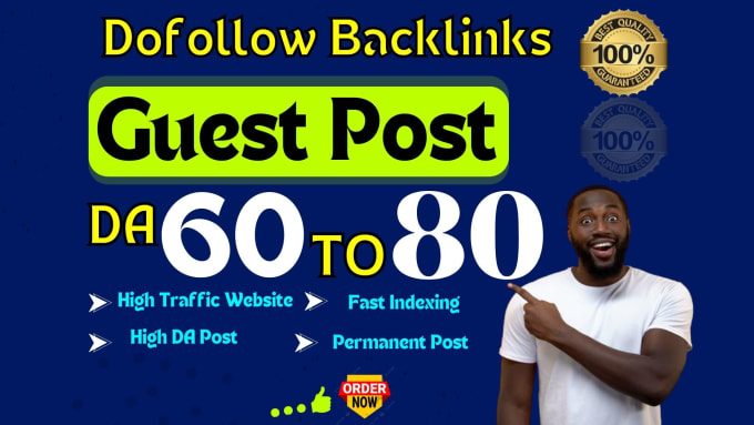 Gig Preview - Publish a guest post on high da 60 plus site with content including