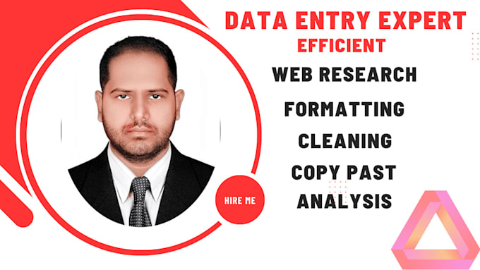 Gig Preview - Do fast data entry,data cleaning , analysis and web research