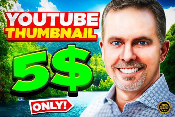 Gig Preview - Make engaging youtube thumbnails in just 24 hours