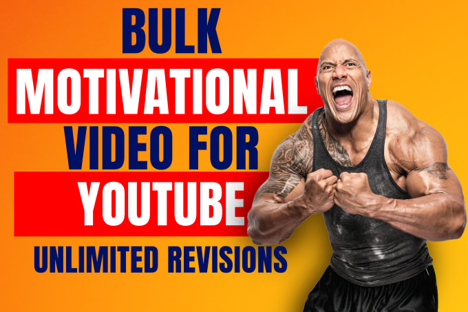 Gig Preview - Create bulk motivational videos with unlimited revisions