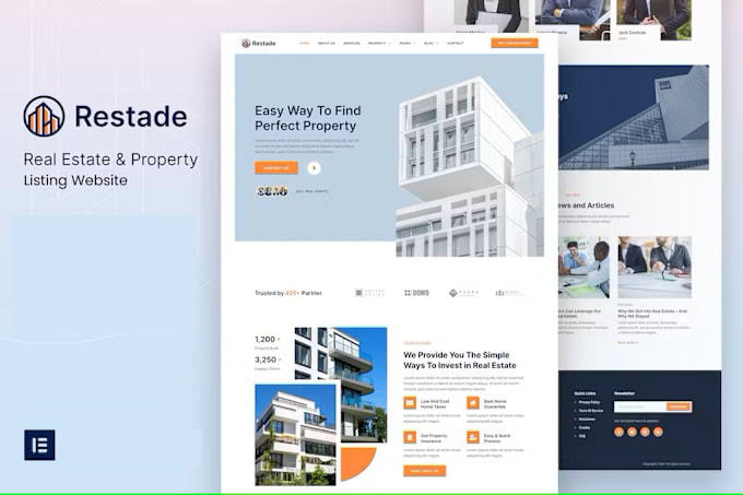 Gig Preview - Make real estate listing website, real estate landing page website